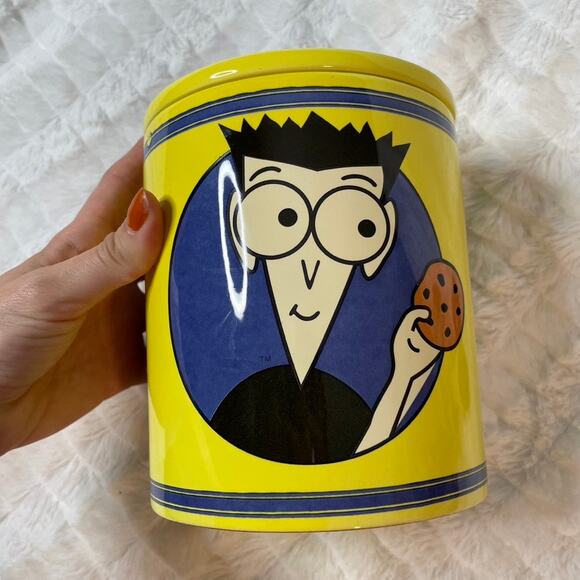 FOR DUMMIES Homemade Cookies Jar Yellow Blue - Picture 2 of 3